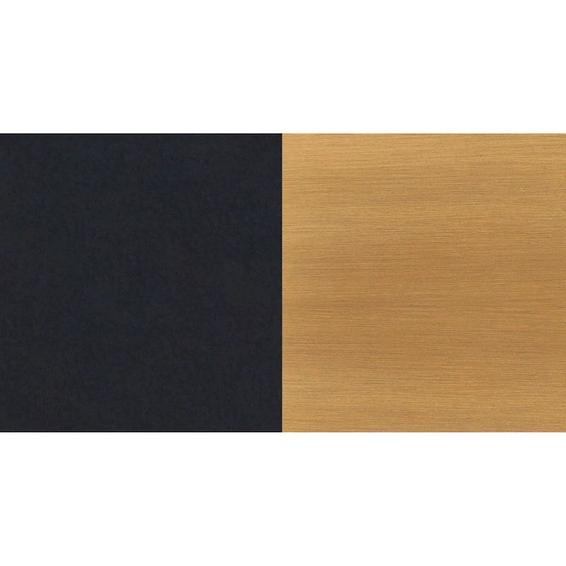 Suspension contemporaine KELVIN 1 lumière LED intégrée, noir mat et or, avec abat-jour en verre noir