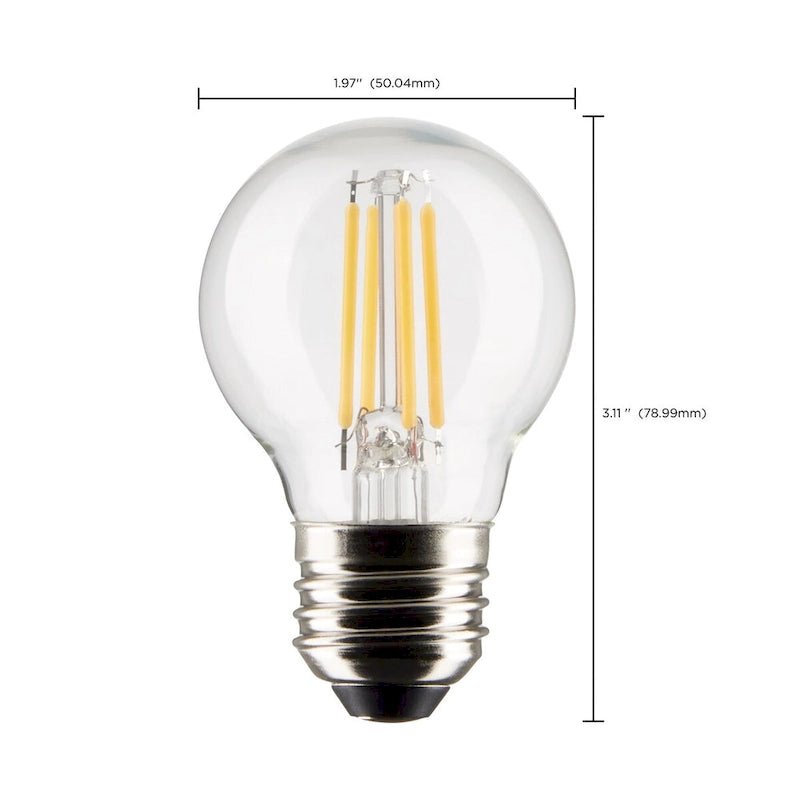 Lot de 2 ampoules LED G16.5 transparentes, culot moyen, 5000K, 120 volts, 4 W