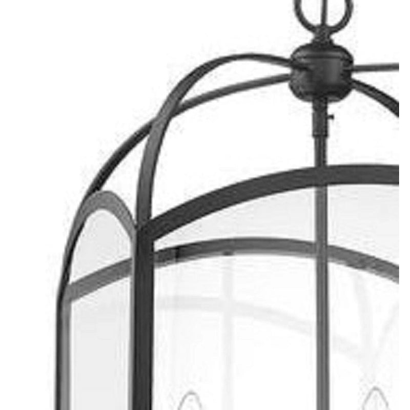 Lanterne suspendue traditionnelle de grande taille (4 L) noire, 15 cm de largeur x 24 cm de hauteur