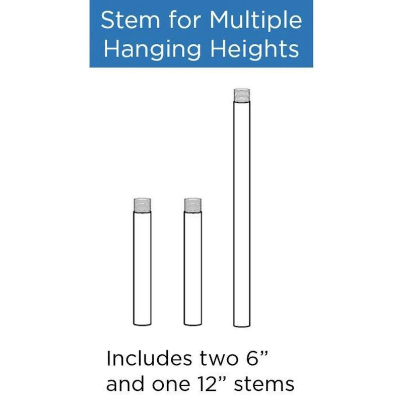 Kit d'extension de tige finition plâtre blanc - Plâtre blanc - 1,27 cm x 1,27 cm x 61 cm