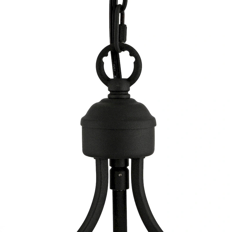 Lustre suspendu à 5 lumières en verre transparent pour hall d'entrée