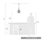 Suspension Adeline 1 lumière, format moyen