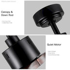 Ventilateur de plafond marron antique 52 pouces sans lumière avec télécommande