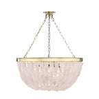 Metropolitan Brass Flotsam - 8 Light Pendant With Pink Quartz - 29.5