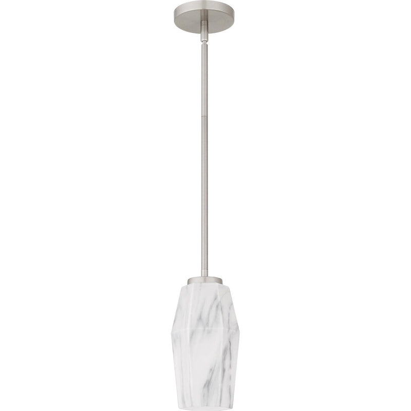 Fogel 1-Light Brushed Nickel Mini Pendant