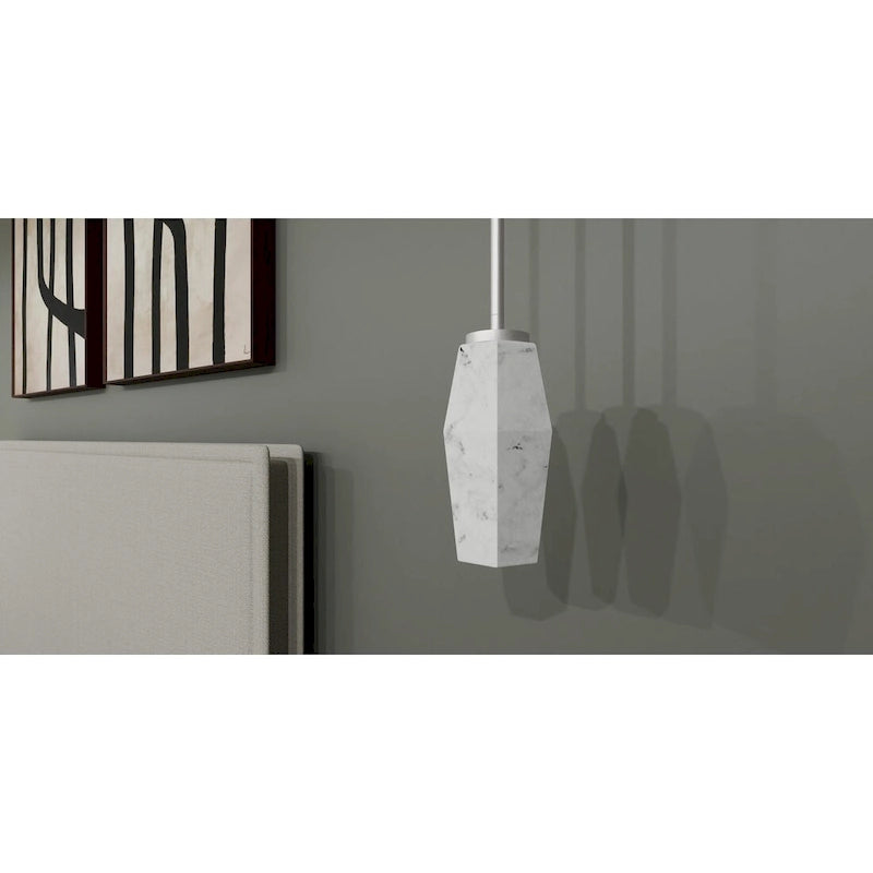 Mini suspension Fogel à une lumière en nickel brossé