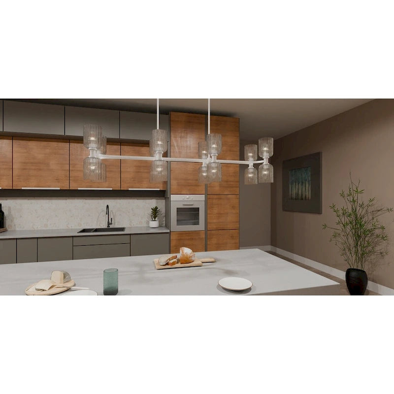 Ramada 16-Light Brushed Nickel Island Light