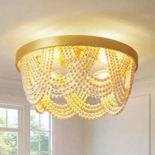 20  Boho Crystal Ceiling Fans with Lights Flush Mount