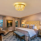 20 Ventilateurs de plafond bohèmes en cristal avec éclairage encastré