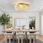 20 Ventilateurs de plafond bohèmes en cristal avec éclairage encastré