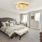 20 Ventilateurs de plafond bohèmes en cristal avec éclairage encastré