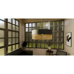 Suspension Alani à 4 lumières noir mat